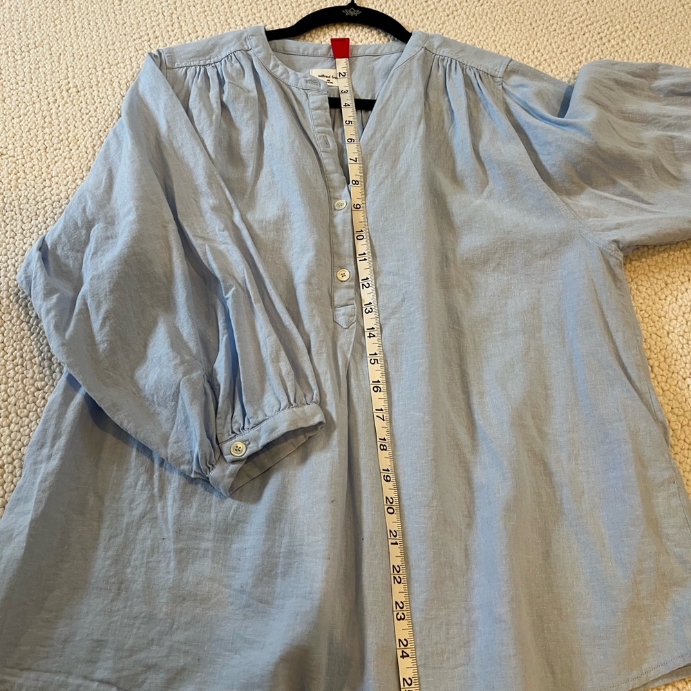 Aritzia Wilfred Free Sky Blue Shirt